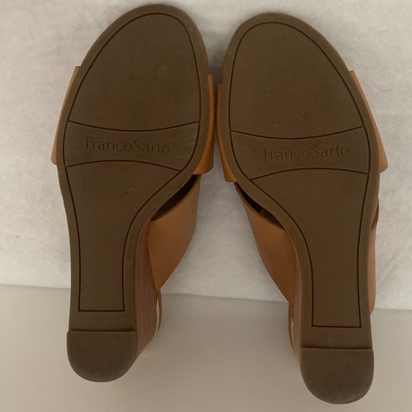 NWOT Franco Sarto Memphis Leather Wedge Sandal US Size 6.5 M - Picture 6 of 9